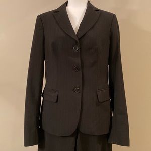 Black stripe Perfect Travel Suit from The Limited.